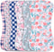 2-in-1 Burp Cloths and Baby Bibs - 6 Pack Large Super Absorbent