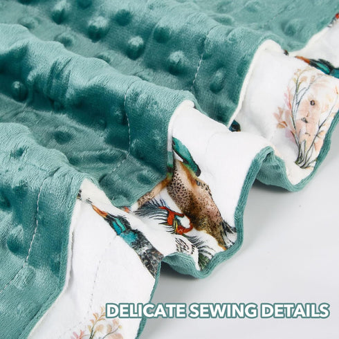 26.5 40 Inches Mallard Duck Baby Blanket for Boys Girls Soft Fleece Minky Blanket with Dotted Backing Double Layer