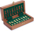 Ajuny Magnetic Travel Chess Set - Handcrafted Acacia Wood, Foldable Board with Elegant Storage