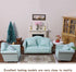 Dollhouse Couch Miniature Furniture Sofa with Pillows for Living Room Desktop Decoration Fabric Sofa Mini Home Scene