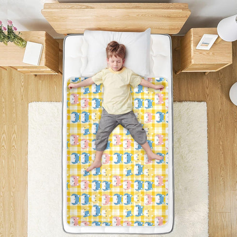 siphylline 52" 34" Yellow Colorful Cats Extra Large Resuable Diaper Mats Soft Absorbent Baby Diaper Changing Pad