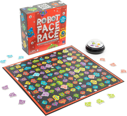 Educational Insights Robot Face Race, Fast Paced Color Recognition Game for 2-4 Players, Award-Winning Fun
