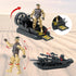 Army Men Action Figures Playset with Military Vehicles, Toys for Kids Boys Girls, Age 6-10, Includes Boats & Pistol