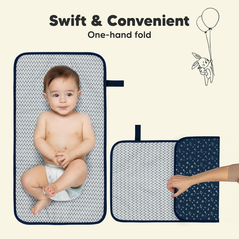 KeaBabies Portable Diaper Changing Pad and Diaper Caddy Organizer - Travel Diaper Change Mat - Baby Organizer