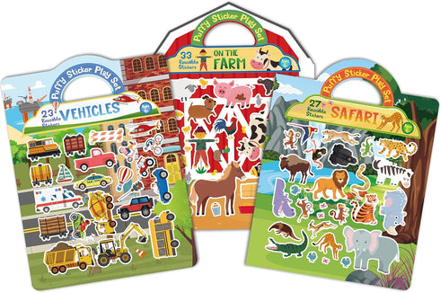 Travel Toys for Toddlers 1-3, Sticker Books for Kids 2-3, 2-4, 80+