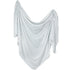 Copper Pearl Large Premium Knit Baby Swaddle Receiving Blanket Grey and White