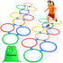 Hopscotch Rings, 2-Set 20 Round Hoops (11-inch) + 30 Connectors, Agility Rings