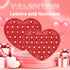 PETBSNVB Red Heart Shaped Pop Bubble Valentines Fidget Toy with Letters and Numbers, Xmas Gift Sensory Toy