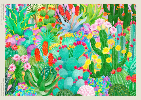 Adult Jigsaw Puzzle: Cactus Garden by Bex Parkin - 1000 Pieces