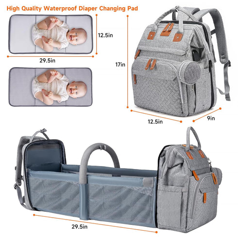 Backpack Baby Diaper Bags with Changing Station Multifunctional Waterproof Diaper Bag Travel Baby Bag with Changing