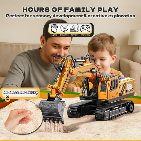 3 4 5 6 7 8 15 2.2 lb 4-6 RC Excavator Toys for Year Old Toddler Boys, Channel Remote Control Construction Toys