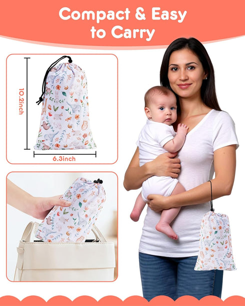 3-Point High Chair Cover Portable with Harness, Waterproof Baby Seat Cover for Restaurant Travel Home Use, Machine