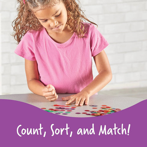 Learning Resources Transparent Color Counting Chips - 250 Pieces, Math Counters for Kids, Ages 5+, Perfect for Bingo