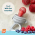 Solids/Frozen 6M+, 2-Pack RaZbaby Baby Fruit Feeder Pacifier, Infant Teether Toy BPA-Free, Safely Introduce Solids