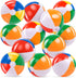 JOYIN 12 Pack Rainbow Beach Balls, 12'' Inflatable Swimming Pool Toys for Summer Water Games and Birthday Parties