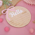 BEADED Bow(Bow-1) Hello World Birth Announcement - Bow Baby Girl Announcement Sign,Hello World Baby Girl Hospital Sign