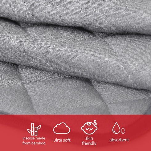 Non-Slip Diaper Changing Pad Liner, Waterproof Terry Mat, Quilted Absorbent Bassinet Liners, 3 Pack 13"x 26"