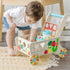 Melissa & Doug Wooden Shape Sorting Grocery Cart - Pretend Play Grocery Toys for Infants and Toddlers Ages 1+