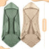 2-Pack, MUKIN Baby Hooded Towels, Muslin Cotton, for Newborn, Infant, Toddler and Kids (Dark Green,Khaki)