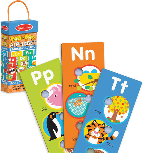 Melissa & Doug Poke-a-Dot Alphabet Learning Cards, Interactive Alphabet-Themed Learning Cards for Toddlers