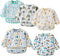 5 Pack Long Sleeve Bib, Baby Toddler Waterproof Sleeved Bib for 6-30 Months