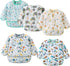5 Pack Long Sleeve Bib, Baby Toddler Waterproof Sleeved Bib for 6-30 Months