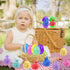 24 Pack Prefilled Easter Eggs with Bunny Stretchy Strings Sensory Fidget Toys Inside Great for Kids Aduts Toddlers