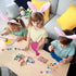 8 Pack Set Summer 3 ArtCreativity DIY Wind Chime Kit for Kids - - Wooden Wind Chime with Paint Kit, Rhinestone Flower