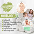 Set Baby Hair Brush & Bamboo Viscose Baby Washcloth for Newborn - Baby Bath Grooming Essential - Suitable for Delicate