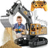 KASQERT 1:14 Remote Control Excavator Toys for Boys,14 Channel RC Digger Construction Toys