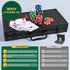 Set 300 11.5 Set 2 Queensell Poker with Poker Chips Gram for Texas Holdem Professional Weight Poker Chips with Decks