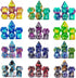 DND Dice Sets - 175Pcs Polyhedral D&D Dice with 4 Leather Bags for Role-Playing Games (25 Sets)