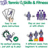 70+ 2 Shuffle Up Tennis Card Games - Fun & Active Skills Cards for Kids, Fitness Card Develop Fundamentals, Stamina
