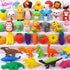 40 Pcs Animal Erasers - 3D Puzzle Desk Pet Pencil Erasers for Kids Party Favors and Back to School Supplies