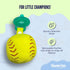 Gamezies Silicone Pacifier with Detachable Sports Plush Toy Holder - Softball Design for Babies