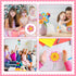 24 Pack Fennoral Flower Poke in Art for Kids Make You Own Flower Bouquet Craft Kit DIY Poke EVA Foam Craft for Girls