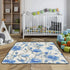 EtherSpher 50'' 50''alfombras Retro Blue White Roses Thistles and Thorns Cute Foldable Baby Girl Play mat for Floor