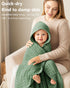 100% 2 Pack 32x32Inch Baby Bath Towels, Muslin Cotton Hooded Baby Towels for Newborn, Baby Towels with Hood for Infant