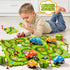 Beby Buty 64PCS Set 3-5 4-6, 3 4 5 3 4 5 6 Puzzle Race Track Car for Kids Boys, Floor Puzzle Tracks Car Toys for Boys
