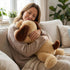 Pack 21.5 Inches, 2.3 lbs WEIGEDU Weighted Puppy Dog Stuffed Animal Plush Toy for Kids and Adults with Embroidered Eyes