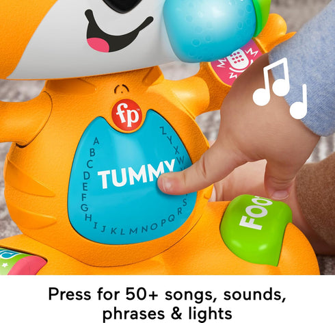 Fisher-Price Baby Learning Toy Link Squad Bop & Groove Tiger with Music & Lights for Ages 9+ Months