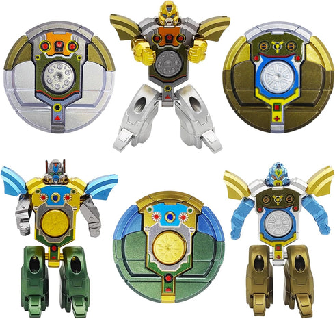 salepo 6PCS Transformable Fidget Spinners for Kids Party Favor, Deformable Robot Spinner Fidget