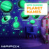 Glow in The Dark Planets, Bright Solar System Wall Stickers, 9 Glowing Ceiling Decals for Kids' Room Decoration
