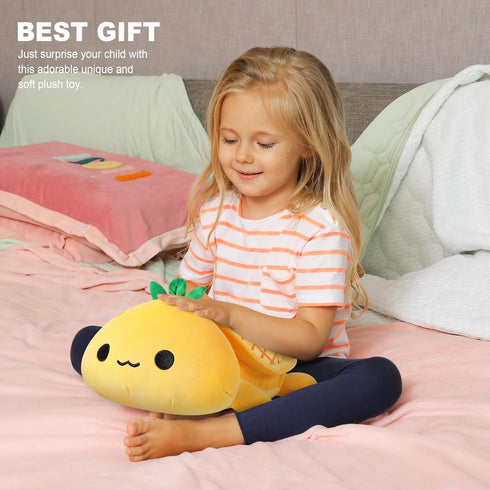 Onsoyours Cute Pineapple Turtle Plush, Soft Stuffed Animal Pillow for Kids, 13"