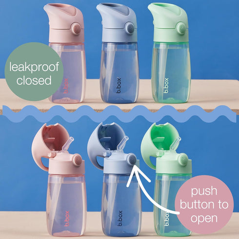 13 oz b.box Drink Bottle Jnr - Kids Water Bottle Ideal for School, Home, Daycare & Travel, Toddler Cups, Easy Clean
