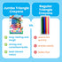 Set 12, Ooly Jumbo Triangle Crayons for Toddlers of Non-Toxic Triangle Shaped Easy to Hold Crayons for Toddler, No