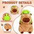 Loskv 11.8 inch Backpack 11.8 inch) Capybara Plush with Turtle Soft Capybara Stuffed Animals Capybara Hugging Gifts