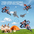 2.4GHz 360 6-Axis 40 RC Plane - Remote Control Airplane with LED Lights, Stunts & Gyro | Crash-Proof Foam Design | Min