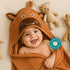 32x32 inches 100% 6-Layer Pack 2 Chungie Soft Muslin Hooded Baby Towels Cotton, Breathable Newborn Bath Towels