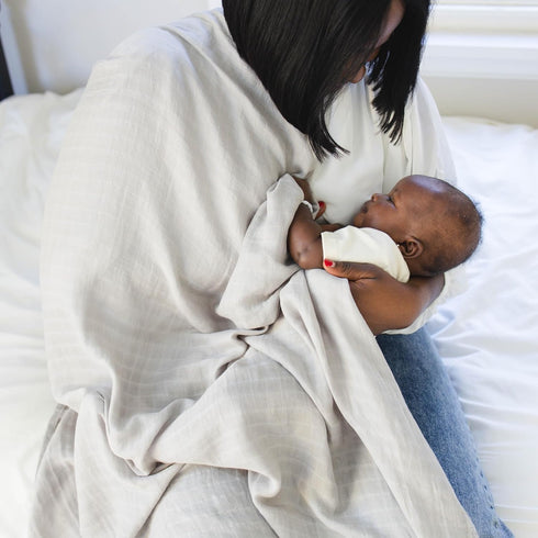 Set) LEYL&ARI Muslin Swaddle Blanket | Receiving Blankets for Baby Boy Girl | Under The Sea Friends (Grey